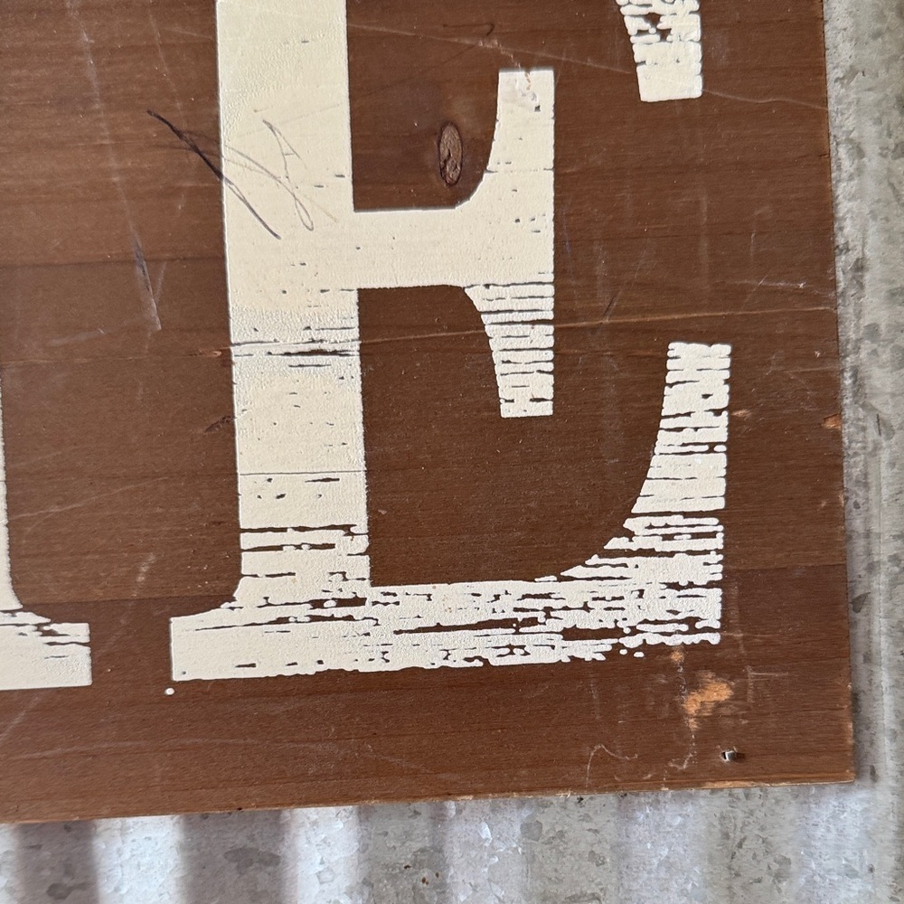Galvinized Metal & Wood Rustic Brown and Silver 'HOME' Wall Decor NWOT - Picture 3 of 9